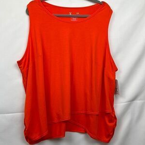 Xersion Stretch knit mandarine orange tank top size 3X NWT